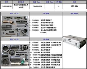 Z400100L/16——斯太尔系列车桥维修工具（铝合金箱）【16件套】