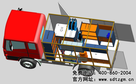 山东田中设备卡车养护抢修服务车结构展示图